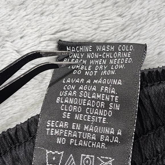 Vintage 90s Starter Pant Mens M Black Red Striped Windbreaker Trackpants Zip Hem - Picture 8 of 13